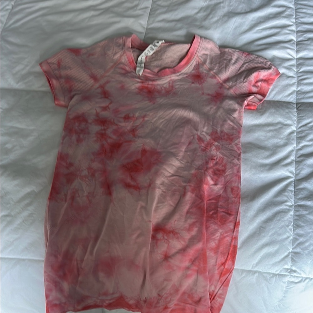 Pink Lululemon Tie-Dye T-Shirt